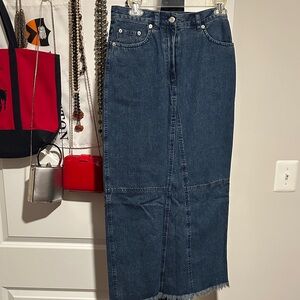 Ralph Lauren Dark Blue Denim Maxi Skirt